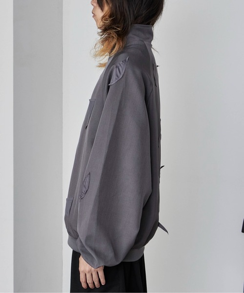 Theater code（シアターコード）の「Switching Full-Zip Blouson / 切り替え風 パッチワーク風 フルジップブルゾン 秋 秋服メンズ 2026年秋冬（ブルゾン・メンズ・ブラック/グレー・M/L）」の3枚目の写真