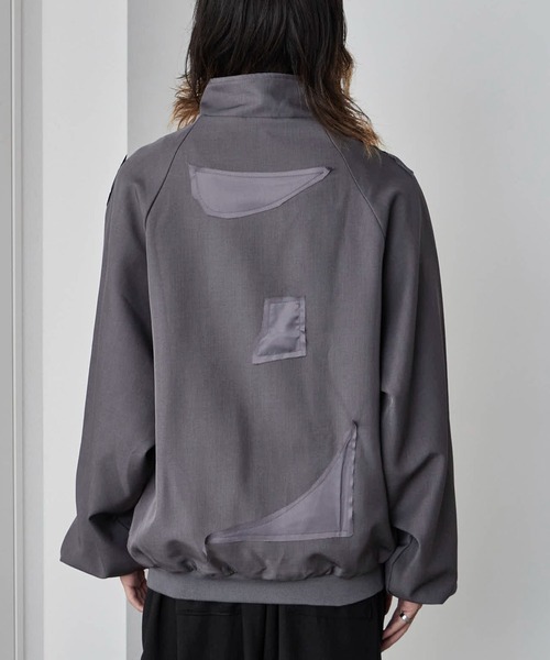Theater code（シアターコード）の「Switching Full-Zip Blouson / 切り替え風 パッチワーク風 フルジップブルゾン 秋 秋服メンズ 2026年秋冬（ブルゾン・メンズ・ブラック/グレー・M/L）」の4枚目の写真
