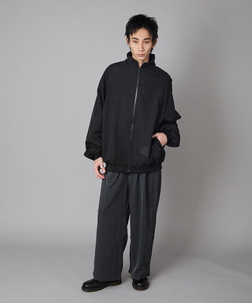 Theater code（シアターコード）の「Switching Full-Zip Blouson / 切り替え風 パッチワーク風 フルジップブルゾン 秋 秋服メンズ 2026年秋冬（ブルゾン・メンズ・ブラック/グレー・M/L）」の20枚目の写真