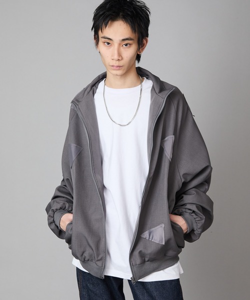 Theater code（シアターコード）の「Switching Full-Zip Blouson / 切り替え風 パッチワーク風 フルジップブルゾン 秋 秋服メンズ 2026年秋冬（ブルゾン・メンズ・ブラック/グレー・M/L）」の21枚目の写真