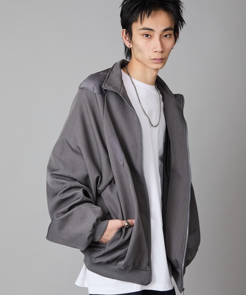 Theater code（シアターコード）の「Switching Full-Zip Blouson / 切り替え風 パッチワーク風 フルジップブルゾン 秋 秋服メンズ 2026年秋冬（ブルゾン・メンズ・ブラック/グレー・M/L）」の22枚目の写真
