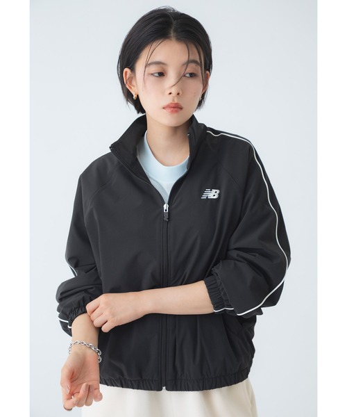 NEW BALANCE(ニューバランス)の「裏起毛トリコットラインドジャケット(ジャージ・レディース・グレイッシュベージュ/ブラック・SMALL/MEDIUM/X-LARGE/LARGE)」の12枚目の写真