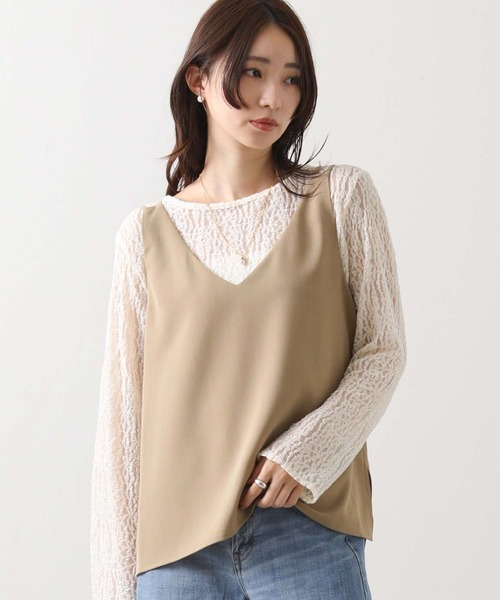 Gready Brilliant（グレディブリリアン）の「ＬＵＷストラップキャミ（キャミソール・レディース・アイボリー/ベージュ・38）」の4枚目の写真