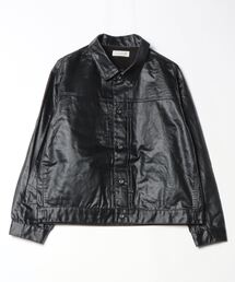 MANYMENMANYMINDS / フロッキー加工デニム/PUコーティング加工デニム/トラッカーJKT