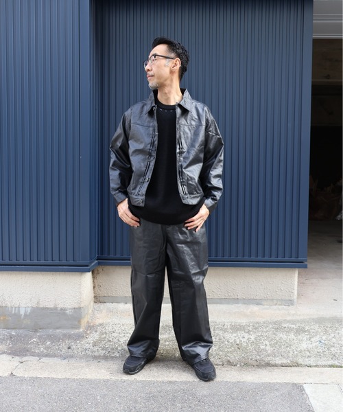 many men many mind(メニーメンメニーマインド)の「MANYMENMANYMINDS / フロッキー加工デニム/PUコーティング加工デニム/トラッカーJKT(デニムジャケット・メンズ・ブラック系その他/ブラック/ブラウン・LARGE/MEDIUM)」の21枚目の写真
