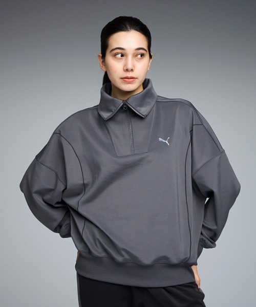 PUMA（プーマ）の「PUMA プーマ ウィメンズ トレーニング トレイン エッジ ニット ハーフジッ（スウェット・レディース・オフホワイト/ダークグレー/ライラック・SMALL/MEDIUM/LARGE/X-LARGE）」の3枚目の写真