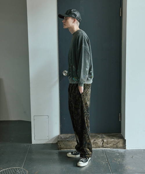 JOURNAL STANDARD(ジャーナルスタンダード)の「TRISECT2 / スプラッシュ ダメージ スウェット(スウェット・メンズ・グリーン/ブラック系その他・MEDIUM/LARGE)」の4枚目の写真