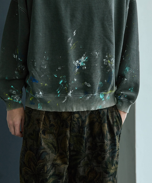 JOURNAL STANDARD(ジャーナルスタンダード)の「TRISECT2 / スプラッシュ ダメージ スウェット(スウェット・メンズ・グリーン/ブラック系その他・MEDIUM/LARGE)」の8枚目の写真
