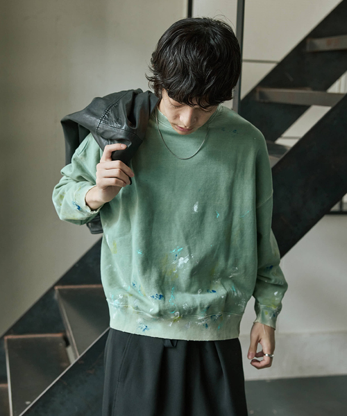 JOURNAL STANDARD(ジャーナルスタンダード)の「TRISECT2 / スプラッシュ ダメージ スウェット(スウェット・メンズ・グリーン/ブラック系その他・MEDIUM/LARGE)」の14枚目の写真
