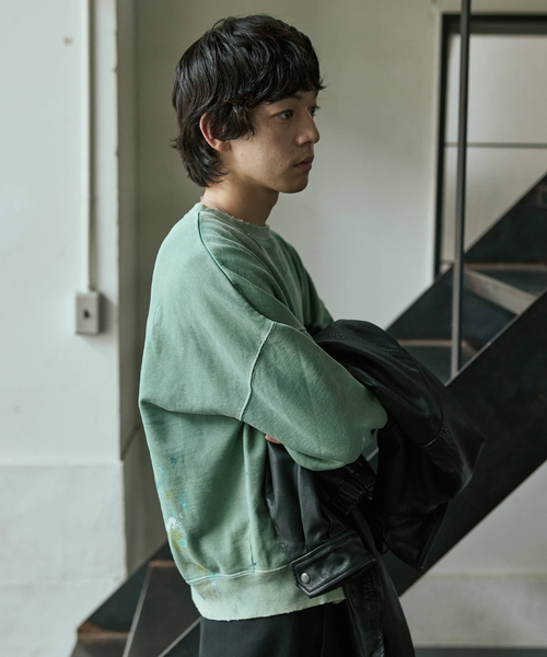 JOURNAL STANDARD(ジャーナルスタンダード)の「TRISECT2 / スプラッシュ ダメージ スウェット(スウェット・メンズ・グリーン/ブラック系その他・MEDIUM/LARGE)」の15枚目の写真