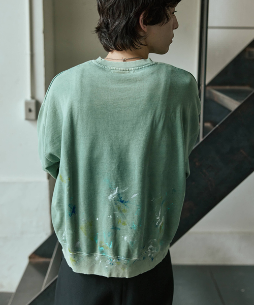 JOURNAL STANDARD(ジャーナルスタンダード)の「TRISECT2 / スプラッシュ ダメージ スウェット(スウェット・メンズ・グリーン/ブラック系その他・MEDIUM/LARGE)」の16枚目の写真