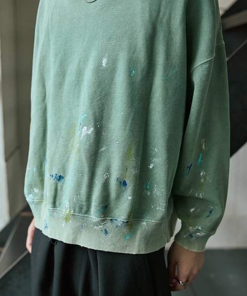 JOURNAL STANDARD(ジャーナルスタンダード)の「TRISECT2 / スプラッシュ ダメージ スウェット(スウェット・メンズ・グリーン/ブラック系その他・MEDIUM/LARGE)」の18枚目の写真