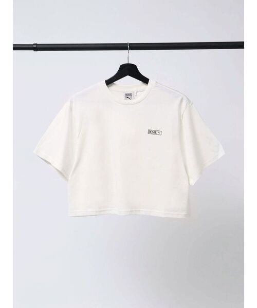 PUMA(プーマ)の「【PUMA】PUMA X ROSE Relaxed Tee(Tシャツ/カットソー・レディース・ブラック/ホワイト・MEDIUM/SMALL)」の1枚目の写真