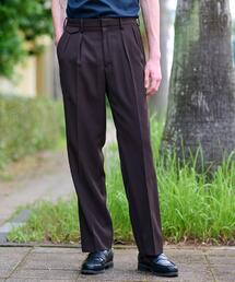 DRESSTERIOR | 【セットアップ可】ブラウンツイル ツータックパンツ(その他パンツ)