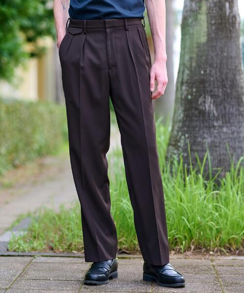 DRESSTERIOR(ドレステリア)の「【セットアップ可】ブラウンツイル ツータックパンツ(その他パンツ・メンズ・ブラウン系その他・76/79/82/85)」の1枚目の写真