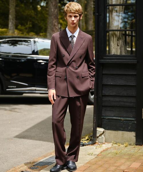 DRESSTERIOR(ドレステリア)の「【セットアップ可】ブラウンツイル ツータックパンツ(その他パンツ・メンズ・ブラウン系その他・76/79/82/85)」の2枚目の写真