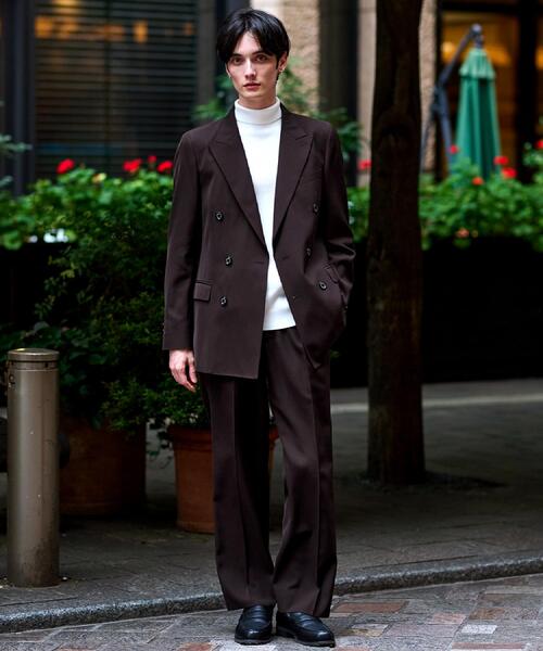 DRESSTERIOR(ドレステリア)の「【セットアップ可】ブラウンツイル ツータックパンツ(その他パンツ・メンズ・ブラウン系その他・76/79/82/85)」の3枚目の写真