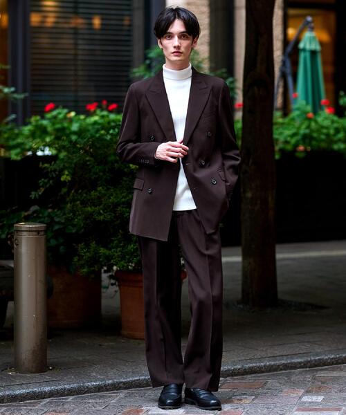 DRESSTERIOR(ドレステリア)の「【セットアップ可】ブラウンツイル ツータックパンツ(その他パンツ・メンズ・ブラウン系その他・76/79/82/85)」の4枚目の写真