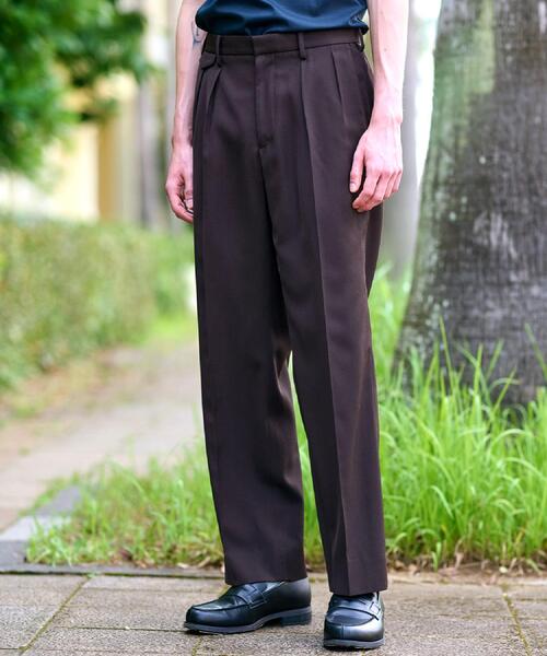 DRESSTERIOR(ドレステリア)の「【セットアップ可】ブラウンツイル ツータックパンツ(その他パンツ・メンズ・ブラウン系その他・76/79/82/85)」の6枚目の写真