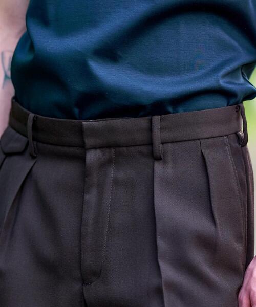 DRESSTERIOR(ドレステリア)の「【セットアップ可】ブラウンツイル ツータックパンツ(その他パンツ・メンズ・ブラウン系その他・76/79/82/85)」の9枚目の写真