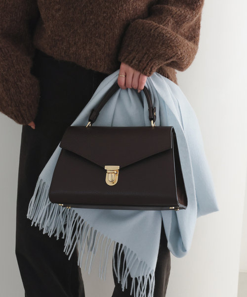 MARCO BIANCHINI（マルコビアンチーニ）の「MARCO BIANCHINI/マルコビアンキーニ SLOBE別注 レザーコンビフラップBAG（ショルダーバッグ・レディース・ブラウン・FREE）」の4枚目の写真