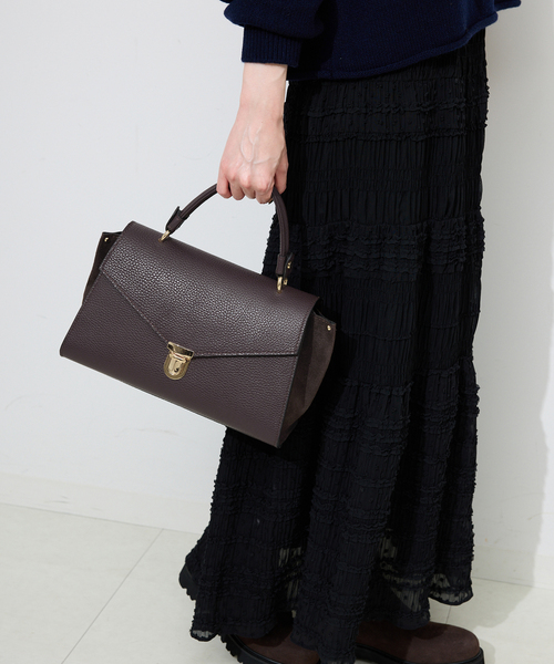 MARCO BIANCHINI（マルコビアンチーニ）の「MARCO BIANCHINI/マルコビアンキーニ SLOBE別注 レザーコンビフラップBAG（ショルダーバッグ・レディース・ブラウン・FREE）」の9枚目の写真