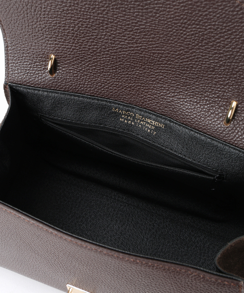 MARCO BIANCHINI（マルコビアンチーニ）の「MARCO BIANCHINI/マルコビアンキーニ SLOBE別注 レザーコンビフラップBAG（ショルダーバッグ・レディース・ブラウン・FREE）」の17枚目の写真