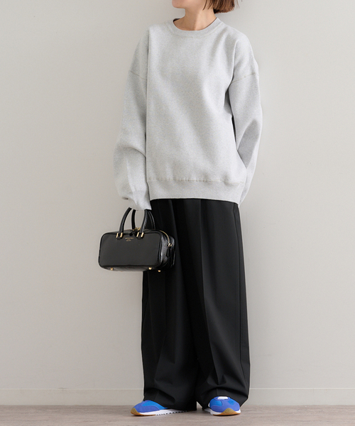 U by SPICK&SPAN(ユーバイスピックアンドスパン)の「スウェットライクニット(ニット/セーター・レディース・ピンク/ネイビー/ライトグレー・FREE)」の9枚目の写真