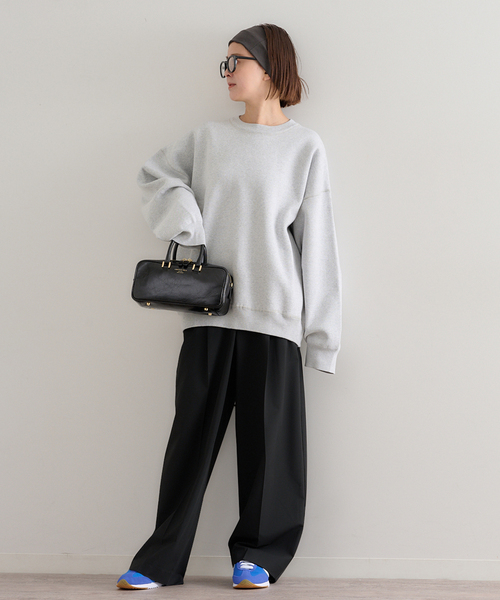 U by SPICK&SPAN(ユーバイスピックアンドスパン)の「スウェットライクニット(ニット/セーター・レディース・ピンク/ネイビー/ライトグレー・FREE)」の12枚目の写真