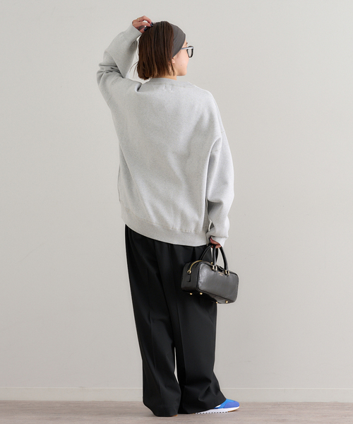 U by SPICK&SPAN(ユーバイスピックアンドスパン)の「スウェットライクニット(ニット/セーター・レディース・ピンク/ネイビー/ライトグレー・FREE)」の15枚目の写真