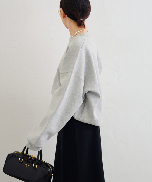 U by SPICK&SPAN(ユーバイスピックアンドスパン)の「スウェットライクニット(ニット/セーター・レディース・ピンク/ネイビー/ライトグレー・FREE)」の17枚目の写真