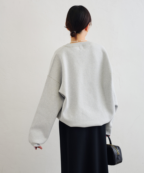 U by SPICK&SPAN(ユーバイスピックアンドスパン)の「スウェットライクニット(ニット/セーター・レディース・ピンク/ネイビー/ライトグレー・FREE)」の18枚目の写真