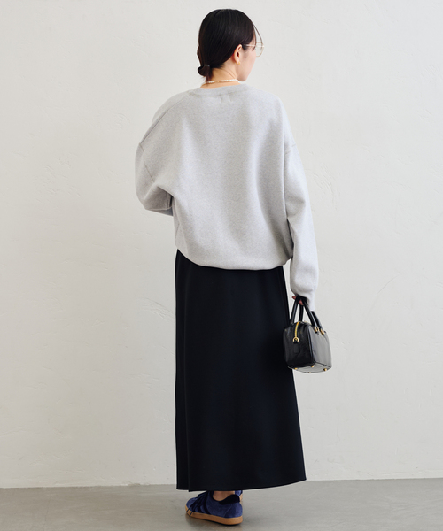 U by SPICK&SPAN(ユーバイスピックアンドスパン)の「スウェットライクニット(ニット/セーター・レディース・ピンク/ネイビー/ライトグレー・FREE)」の21枚目の写真