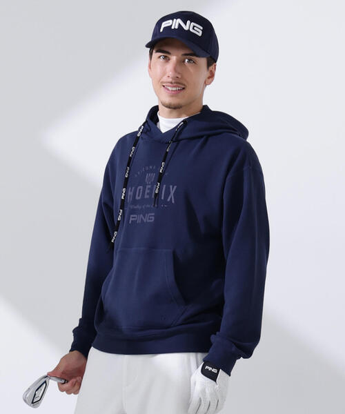 PING(ピン)の「【PING APPAREL】ドライミックス ベアインレイ スウェットフーディ <NATIVE> (MENS)(スウェット・メンズ・グレー/ホワイト/イエロー/ネイビー・L/LL/M/LL1/S)」の3枚目の写真