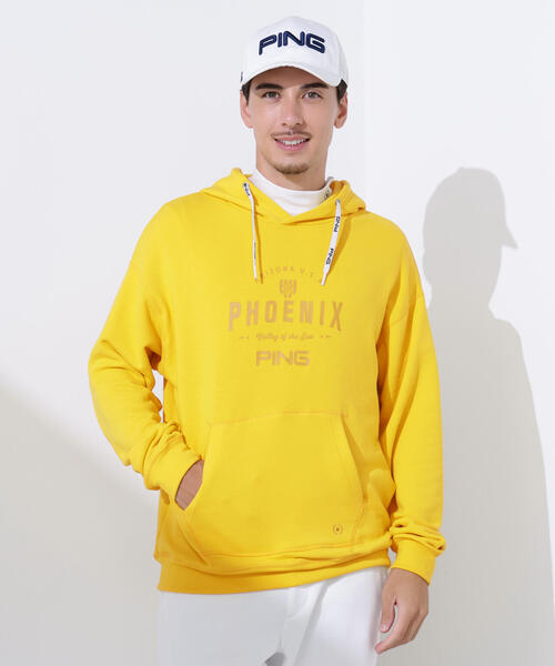 PING(ピン)の「【PING APPAREL】ドライミックス ベアインレイ スウェットフーディ <NATIVE> (MENS)(スウェット・メンズ・グレー/ホワイト/イエロー/ネイビー・L/LL/M/LL1/S)」の4枚目の写真