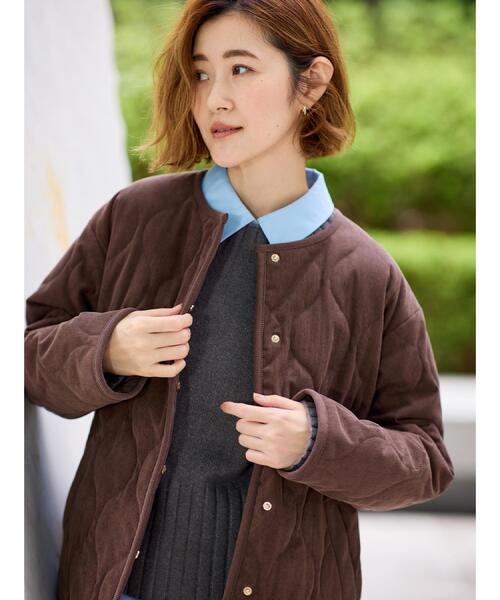 grove(グローブ)の「【2WAY・リバーシブル】大人が着たい上品コーデュロイジャケット(その他アウター・レディース・ブラック/ダークブラウン・03/02/01/04/05)」の12枚目の写真