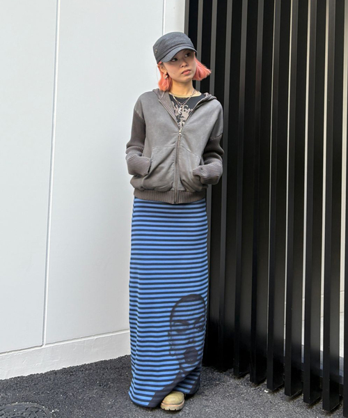 Oriens JOURNAL STANDARD（オリエンス ジャーナルスタンダード）の「ニットドッキングフーディー（その他アウター・レディース・パープル/グレー/マスタード・FREE）」の11枚目の写真