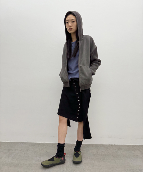 Oriens JOURNAL STANDARD（オリエンス ジャーナルスタンダード）の「ニットドッキングフーディー（その他アウター・レディース・パープル/グレー/マスタード・FREE）」の16枚目の写真