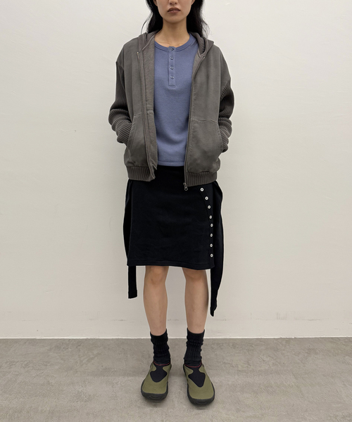 Oriens JOURNAL STANDARD（オリエンス ジャーナルスタンダード）の「ニットドッキングフーディー（その他アウター・レディース・パープル/グレー/マスタード・FREE）」の19枚目の写真