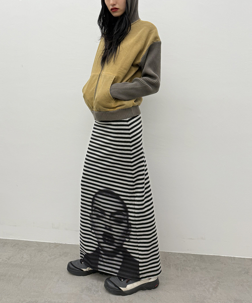 Oriens JOURNAL STANDARD（オリエンス ジャーナルスタンダード）の「ニットドッキングフーディー（その他アウター・レディース・パープル/グレー/マスタード・FREE）」の8枚目の写真