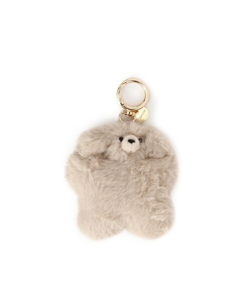 SHOO・LA・RUE（シューラルー）の「ファー手乗りチャーム（チャーム・レディース・アイボリー/ダークグレー/ベージュ・00）」の3枚目の写真