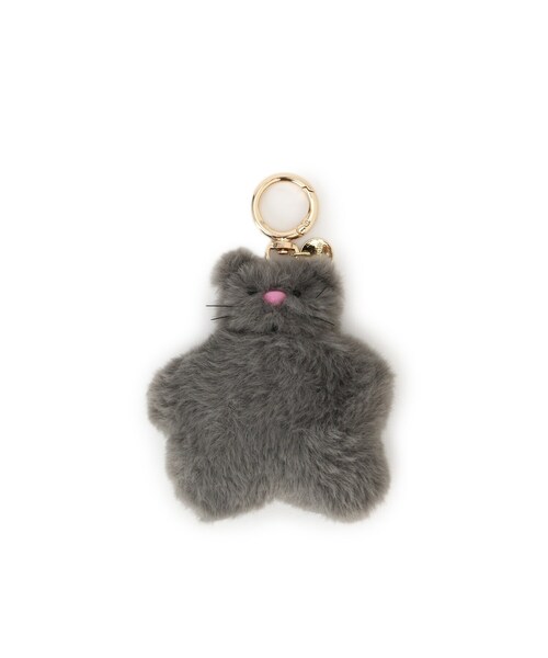 SHOO・LA・RUE（シューラルー）の「ファー手乗りチャーム（チャーム・レディース・アイボリー/ダークグレー/ベージュ・00）」の2枚目の写真