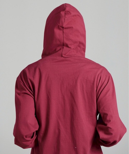 Chikashitsu +(チカシツプラス)の「【Chikashitsu +】light touch cropped hoodie / 【チカシツプラス】ライトタッチクロップドパーカー(パーカー・メンズ・ブラック/レッド/グレー・ONE SIZE)」の9枚目の写真