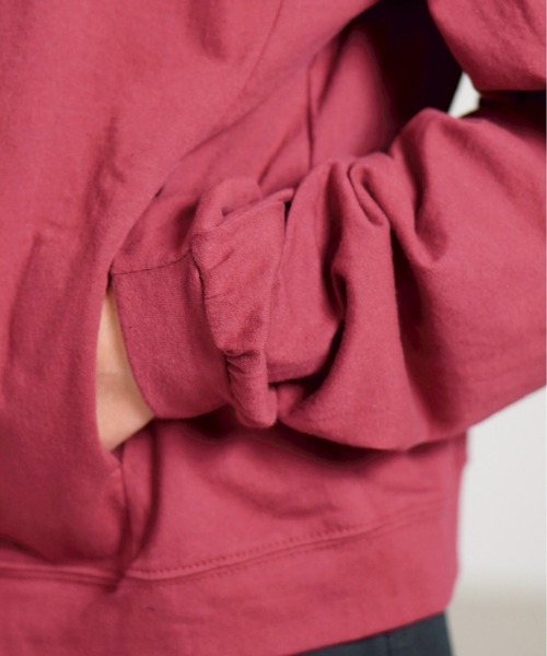 Chikashitsu +(チカシツプラス)の「【Chikashitsu +】light touch cropped hoodie / 【チカシツプラス】ライトタッチクロップドパーカー(パーカー・メンズ・ブラック/レッド/グレー・ONE SIZE)」の12枚目の写真