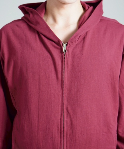 Chikashitsu +(チカシツプラス)の「【Chikashitsu +】light touch cropped hoodie / 【チカシツプラス】ライトタッチクロップドパーカー(パーカー・メンズ・ブラック/レッド/グレー・ONE SIZE)」の11枚目の写真