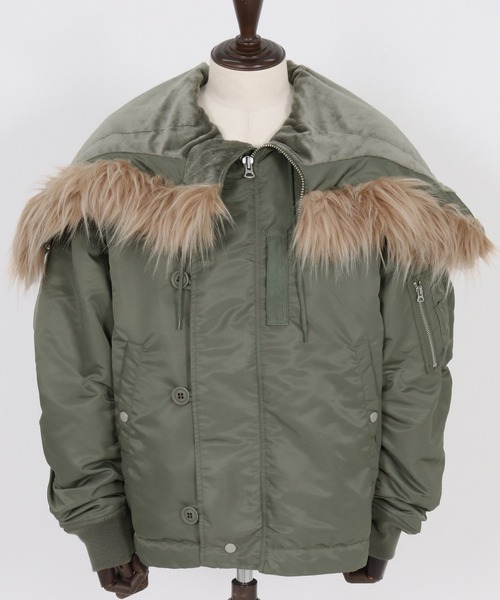 ADAM PATEK（アダムパテック）の「ADAMPATEK/N-2.5B jacket/N2.5Bフライトジャケット（ミリタリージャケット・メンズ・ブラック/オリーブ・1/2）」の18枚目の写真
