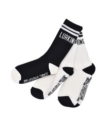 LURKING CLASS（ラーキングクラス）の「LURKING CLASS/ラーキングクラス キッズ 靴下 クルー丈ソックス 3足セット LC KIDS 3PACKS SOCKS STAM03K（ソックス/靴下）」