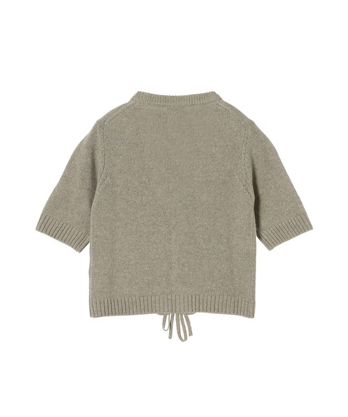 GANNI(ガニー)の「GANNI Future Wool Mix Short Sleeve Cardigan K2432(カーディガン/ボレロ・レディース・ベージュ・X-SMALL)」の2枚目の写真