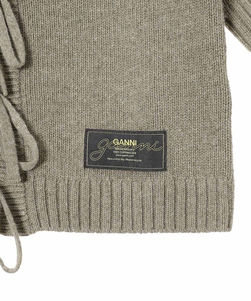 GANNI(ガニー)の「GANNI Future Wool Mix Short Sleeve Cardigan K2432(カーディガン/ボレロ・レディース・ベージュ・X-SMALL)」の5枚目の写真
