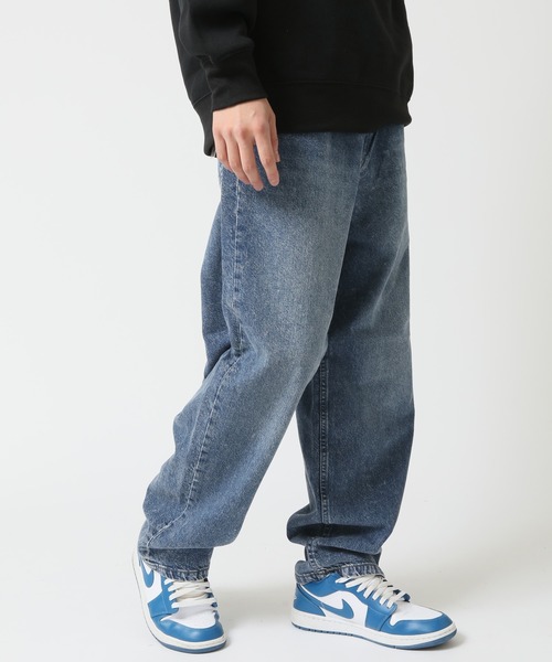 HANES(ヘインズ)の「【HANES/ヘインズ】ワイドフィットストレート ジーンズ / デニムパンツ(デニムパンツ・メンズ・インディゴブルー/ブルー/ライトブルー・S/M/L/LL)」の2枚目の写真